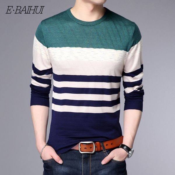 e-baihui o-neck pullover sweaters men brand clothing 2018 autumn winter cashmere wool sweater men casual striped pull ca602, White;black
e-baihui o-neck pullover sweaters men brand clothing 2018 autumn winter cashmere wool sweater men casual striped pull ca602, White;black