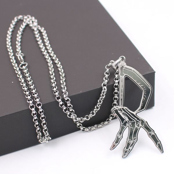 wholesale 3" scythe and palm skull ghostly charm motorcyclist necklace hip hop style 30" chain stainless steel jewelry good gift, Silver
wholesale 3" scythe and palm skull ghostly charm motorcyclist necklace hip hop style 30" chain stainless steel jewelry good gift, Silver
