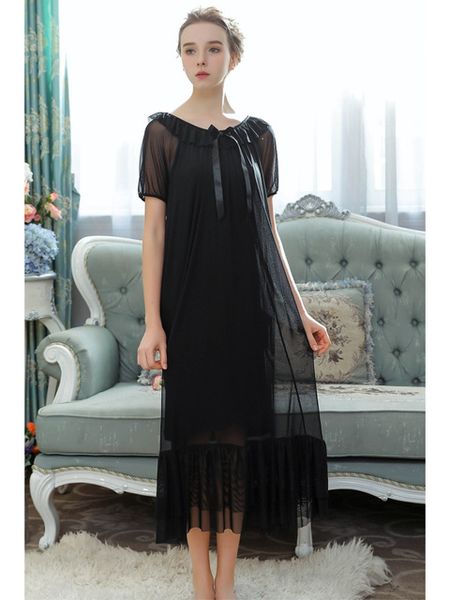 overlapping neck short sleeve nightdress women sleepwear nightgowns female sleepshirts bridesmaid wedding beach dress, Black;red
overlapping neck short sleeve nightdress women sleepwear nightgowns female sleepshirts bridesmaid wedding beach dress, Black;red