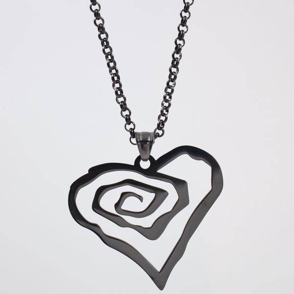 gnayy jewelry black tone fashion stainless steel love heart rose flower pendant necklace rolo chain, Silver
gnayy jewelry black tone fashion stainless steel love heart rose flower pendant necklace rolo chain, Silver