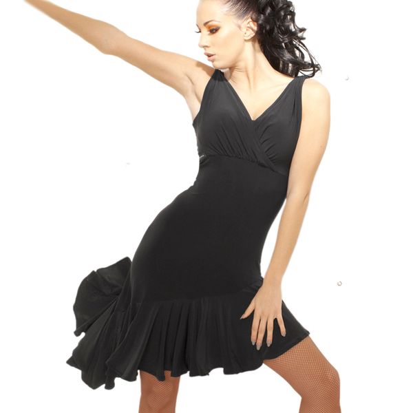 fashion women sleeveless v-neck black latin dance dress rumba skirt one piece stage costume, Black;red
fashion women sleeveless v-neck black latin dance dress rumba skirt one piece stage costume, Black;red