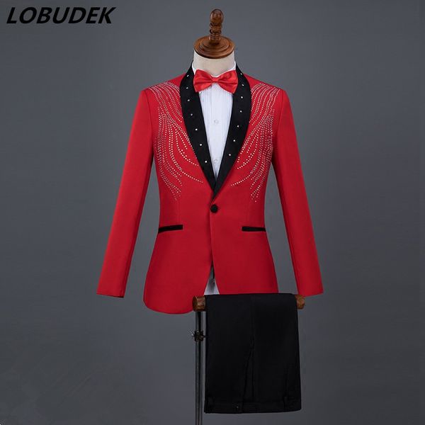 blue red white black slim men's suits shining rhinestones suit performance clothes chorus bar singer host wedding master stage costume
blue red white black slim men's suits shining rhinestones suit performance clothes chorus bar singer host wedding master stage costume