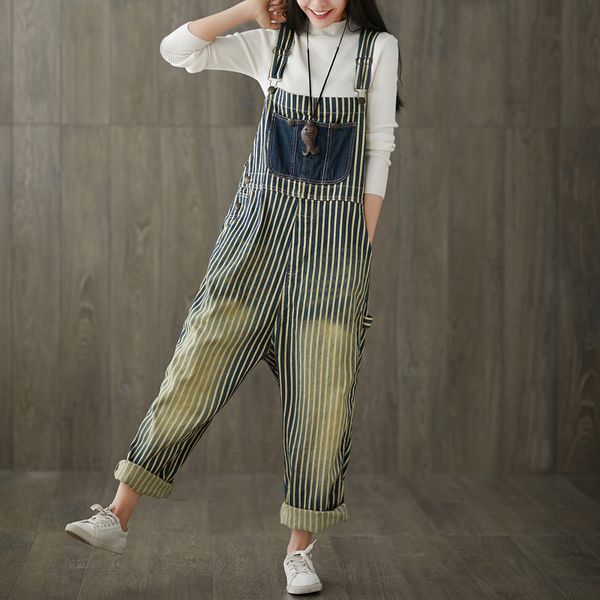 women striped patchwork jumpsuits ladies loose stripes big pockets overalls rompers female loose stripe pants trousers 2018, Black;white
women striped patchwork jumpsuits ladies loose stripes big pockets overalls rompers female loose stripe pants trousers 2018, Black;white