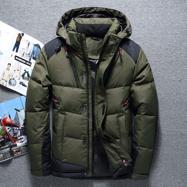 2019 new men white down jacket coat with hood winter warm outwear jacket men thick warm white duck down coat jaqueta mascul, Black
2019 new men white down jacket coat with hood winter warm outwear jacket men thick warm white duck down coat jaqueta mascul, Black