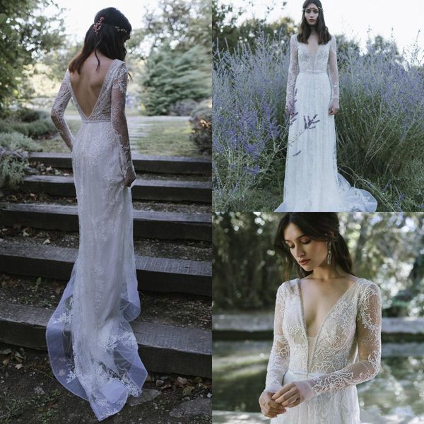 lihi hod 2019 mermaid lace wedding dresses backless v neck long sleeve bridal gowns beaded sweep train country plus size wedding dress, White
lihi hod 2019 mermaid lace wedding dresses backless v neck long sleeve bridal gowns beaded sweep train country plus size wedding dress, White