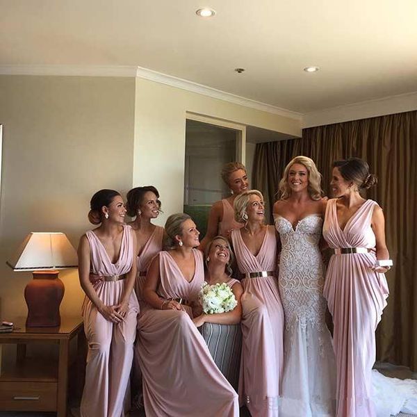 2019 v neck bridesmaid dresses custom sleeveless column glamorous custom simple wedding bridesmaid dress honor of maid, White;pink
2019 v neck bridesmaid dresses custom sleeveless column glamorous custom simple wedding bridesmaid dress honor of maid, White;pink