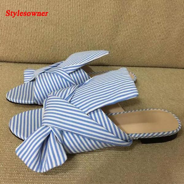stylesowner 2017 new fashion women stripe slippers blue big bow tie slides summer flat sandals casual shoes woman flats zapatos, Black
stylesowner 2017 new fashion women stripe slippers blue big bow tie slides summer flat sandals casual shoes woman flats zapatos, Black