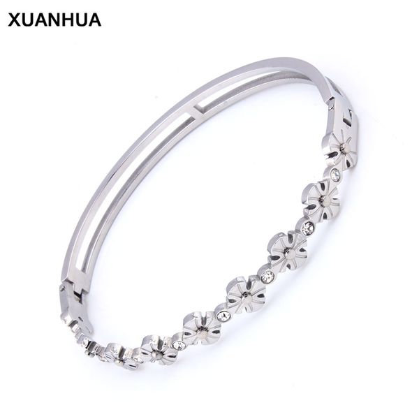 xuanhua bracelets bangles stainless steel bracelet for women metal bracelet flower crystal bangle luxury new fashion jewellery, Black
xuanhua bracelets bangles stainless steel bracelet for women metal bracelet flower crystal bangle luxury new fashion jewellery, Black