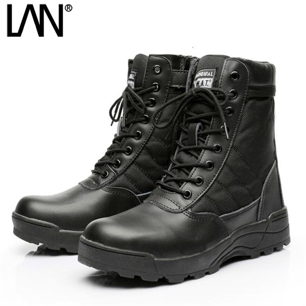 high army boots male zipper design delta swat shoes for men black boots
