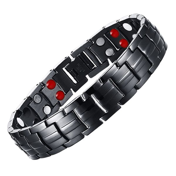 little frog drop shipping mens 316l stainless steel germanium balance energy care magnetic power health bracelets bangles 10142, Black
little frog drop shipping mens 316l stainless steel germanium balance energy care magnetic power health bracelets bangles 10142, Black