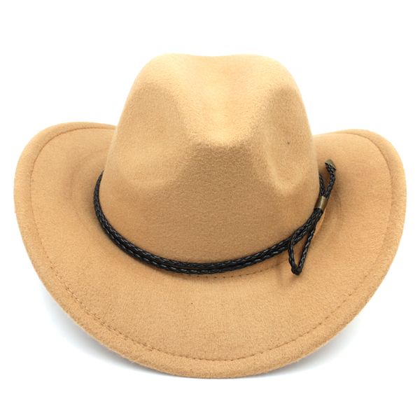 new fashion men women wool blend western cowboy cap church hat outdoor wide brim sombrero godfather cap leather rope, Blue;gray
new fashion men women wool blend western cowboy cap church hat outdoor wide brim sombrero godfather cap leather rope, Blue;gray