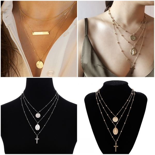 gold silver sequins heart cross infinity simulated multilayer pendant clavicle chain jewelry gift dhl g48l
gold silver sequins heart cross infinity simulated multilayer pendant clavicle chain jewelry gift dhl g48l