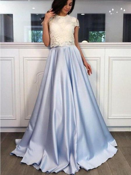 glamorous dress two pieces set high neck cap sleeve blue skirt a line long evening dresses lace formal evening gowns prom party dresses, Black;red
glamorous dress two pieces set high neck cap sleeve blue skirt a line long evening dresses lace formal evening gowns prom party dresses, Black;red