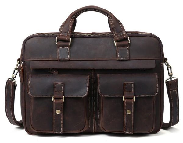 crazy horse leather men's briefcases 100% genuine leather large work bags male business messenger bag man's laphandbags
crazy horse leather men's briefcases 100% genuine leather large work bags male business messenger bag man's laphandbags
