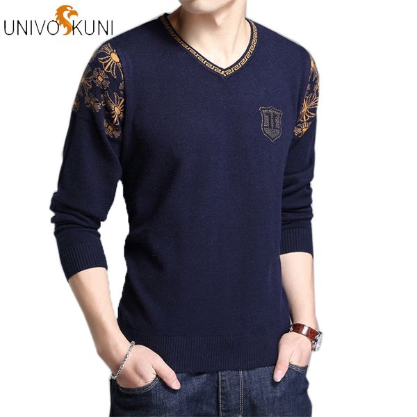 univos kuni autumn men's slim sweater v-neck embroidery large size loose business casual soft stretch regular thin sweater q5212, White;black
univos kuni autumn men's slim sweater v-neck embroidery large size loose business casual soft stretch regular thin sweater q5212, White;black