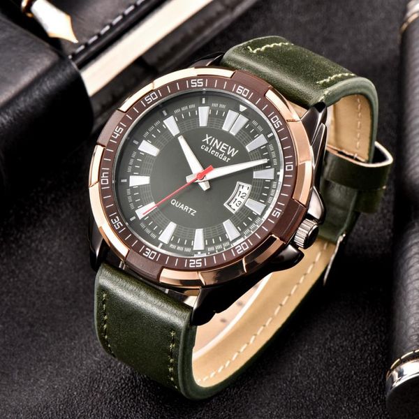 2018 new men watch watch men date display fashion leather quartz wrist watches relogio erkek kol saati #d, Slivery;brown
2018 new men watch watch men date display fashion leather quartz wrist watches relogio erkek kol saati #d, Slivery;brown