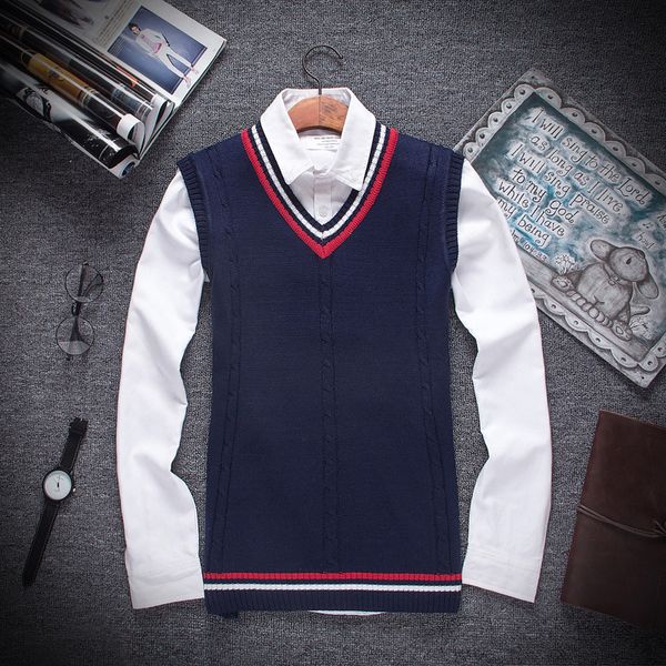 autumn and winter men's v-neck knit sweater vest, korean fashion stretch slim sleeveless sweater bottoming vest, White;black
autumn and winter men's v-neck knit sweater vest, korean fashion stretch slim sleeveless sweater bottoming vest, White;black