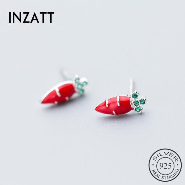 inzatt personality green zircon red enamel carrot stud earrings 2018 real 925 sterling silver fine jewelry for women cute gift, Golden;silver
inzatt personality green zircon red enamel carrot stud earrings 2018 real 925 sterling silver fine jewelry for women cute gift, Golden;silver