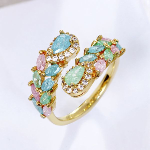 unique glitter zircon jewelry light color pink blue stone trendy design femme bague party gift valentine's day luxury lover ring, Golden;silver
unique glitter zircon jewelry light color pink blue stone trendy design femme bague party gift valentine's day luxury lover ring, Golden;silver