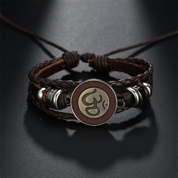 black brown rope chain leather bracelets with antique gold om/ohm/aum charm adjustable bracelet bangle for men women jewellery
black brown rope chain leather bracelets with antique gold om/ohm/aum charm adjustable bracelet bangle for men women jewellery