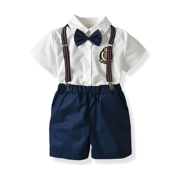 retail baby boy clothes short sleeve shirt+shorts pants 2pcs set for children boys kids gifts summer outfits suit with suspender, White
retail baby boy clothes short sleeve shirt+shorts pants 2pcs set for children boys kids gifts summer outfits suit with suspender, White