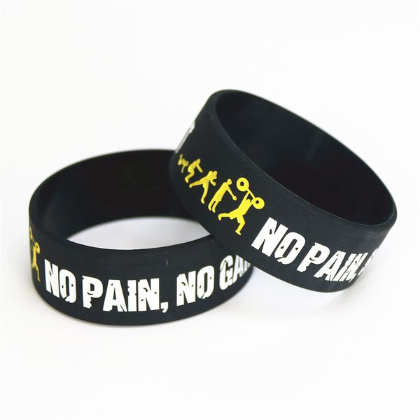 25pcs everybody fit no pain no gain silicone wristband wide band motto racelets & bangles armband gift sh078, Golden;silver
25pcs everybody fit no pain no gain silicone wristband wide band motto racelets & bangles armband gift sh078, Golden;silver