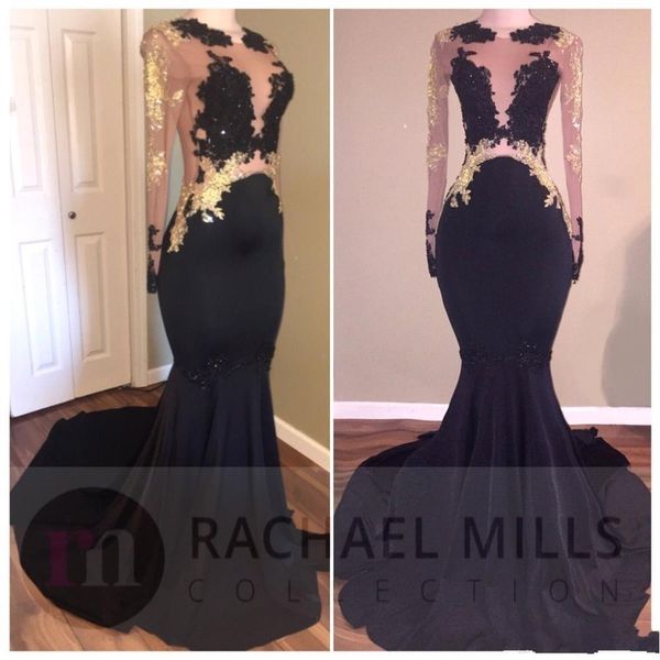2018 new african black prom dresses jewel neck mermaid long sleeves gold lace appliques beaded formal party dress evening gowns
2018 new african black prom dresses jewel neck mermaid long sleeves gold lace appliques beaded formal party dress evening gowns