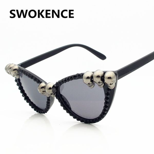 swokence skull frame cat eye sunglasses men women cool black rhinestone sun shades halloween party ball hip hop uv400 ce sb58, White;black
swokence skull frame cat eye sunglasses men women cool black rhinestone sun shades halloween party ball hip hop uv400 ce sb58, White;black