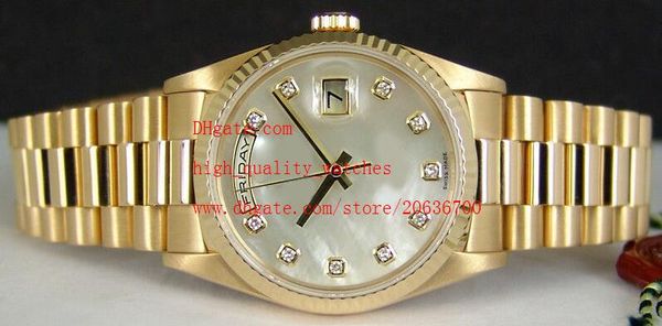 Factory Supplier Luxury AAA Wristwatches Sapphire Automatic Mechanical 36mm 18kt Gold Day-Date 118238 Mens Men's Watch Watches
Factory Supplier Luxury AAA Wristwatches Sapphire Automatic Mechanical 36mm 18kt Gold Day-Date 118238 Mens Men's Watch Watches