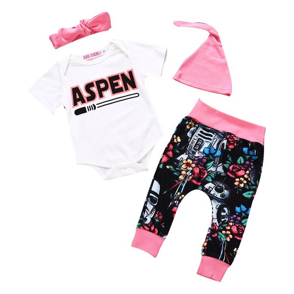 newborn baby clothing sets infant letter printed flower jumpsuit romper+ long pant + headwear outfit clothes suits, White
newborn baby clothing sets infant letter printed flower jumpsuit romper+ long pant + headwear outfit clothes suits, White