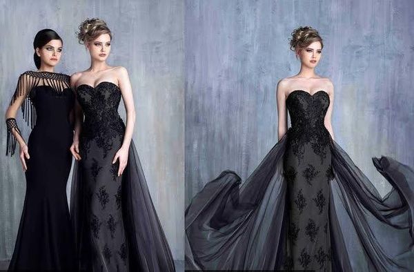 tony chaaya black sweetheart neckline plus size mermaid prom dresses long lace evening gowns with overskirt beaded celebrity formal wear
tony chaaya black sweetheart neckline plus size mermaid prom dresses long lace evening gowns with overskirt beaded celebrity formal wear