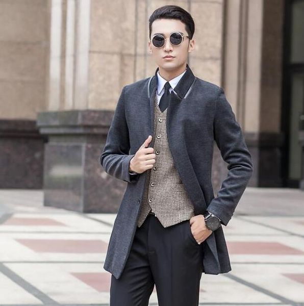 black grey long sleeve medium-long wool coat men jackets and coats mens slim wool winter single breasted trench coats s - 9xl
black grey long sleeve medium-long wool coat men jackets and coats mens slim wool winter single breasted trench coats s - 9xl