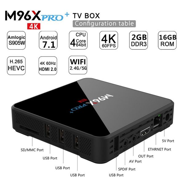 Smart tv box android 7 1 2gb ram 16gb rom amlogic 905w quad core dual wifi bt4 0 4k hd m96x pro plu pk x96 mini mxq
Smart tv box android 7 1 2gb ram 16gb rom amlogic 905w quad core dual wifi bt4 0 4k hd m96x pro plu pk x96 mini mxq