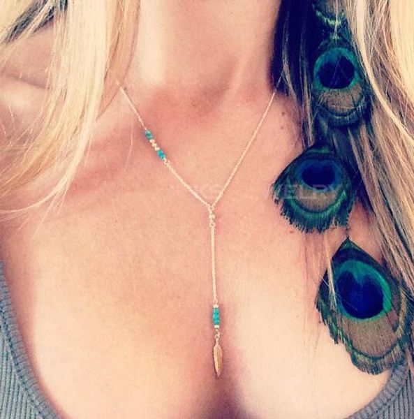 style european and american bohemian style vintage hand-made beaded turquoise stylish simple metal feather tassel short necklace classic, Silver
style european and american bohemian style vintage hand-made beaded turquoise stylish simple metal feather tassel short necklace classic, Silver