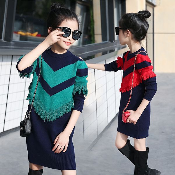 spring autumn winter children sweater dress baby knitted 6-14y baby girls kids clothes long stripe sweaters pullover suits, Blue
spring autumn winter children sweater dress baby knitted 6-14y baby girls kids clothes long stripe sweaters pullover suits, Blue