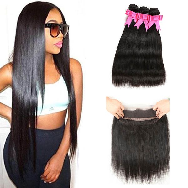 straight brazilian virgin hair 3 bundles with 360 lace frontal unprocessed brazilian human hair vendors weave hair extensions, Black;brown
straight brazilian virgin hair 3 bundles with 360 lace frontal unprocessed brazilian human hair vendors weave hair extensions, Black;brown