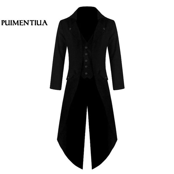 men's coat solid color steampunk retro tuxedo 2018 new fashion male uniform dress puimentiua ff, White;black
men's coat solid color steampunk retro tuxedo 2018 new fashion male uniform dress puimentiua ff, White;black