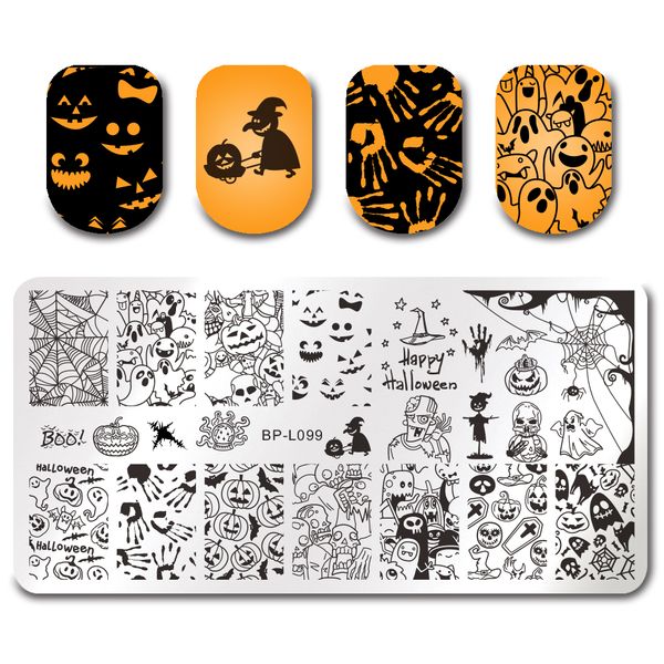 born pretty halloween nail art stamping rectangle template pumpkin ghost skull nail image stencil plate bp-l099 for manicure, White
born pretty halloween nail art stamping rectangle template pumpkin ghost skull nail image stencil plate bp-l099 for manicure, White