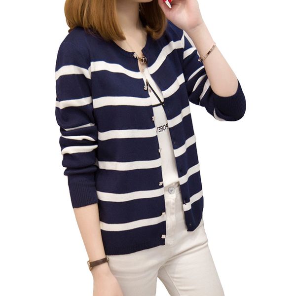 korean women's sweater cardigan sweater short striped coat 2018 autumn round neck knit solid color wild slim jacket s48, White;black
korean women's sweater cardigan sweater short striped coat 2018 autumn round neck knit solid color wild slim jacket s48, White;black