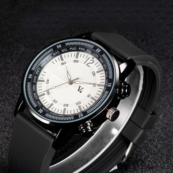 men's v6 watch fashion silicone quartz analog design men sports watch male silicone wristwatch mascuion relojes, Slivery;brown
men's v6 watch fashion silicone quartz analog design men sports watch male silicone wristwatch mascuion relojes, Slivery;brown