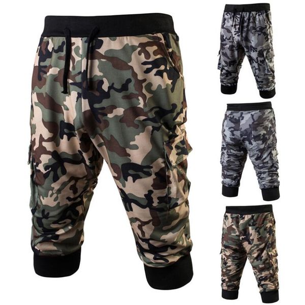 men's camouflage capris pants slim cotton cropped joggers elastic wasit pant with back pockets and drawstring side leg pocket harem tro, Black
men's camouflage capris pants slim cotton cropped joggers elastic wasit pant with back pockets and drawstring side leg pocket harem tro, Black
