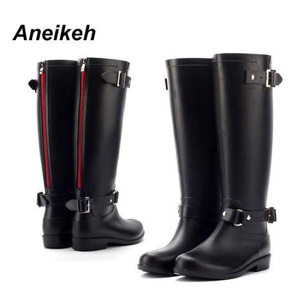 aneikeh pvc women rain boots girls ladies rubber shoes for casual walking outdoor mid-calf waterproof female low heel shoe, Black
aneikeh pvc women rain boots girls ladies rubber shoes for casual walking outdoor mid-calf waterproof female low heel shoe, Black