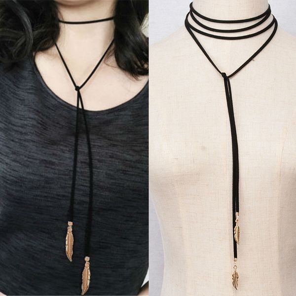 bohemian style leather rope velvet choker necklace for women tube black chocker collares mujer collar collier boho necklace, Golden;silver
bohemian style leather rope velvet choker necklace for women tube black chocker collares mujer collar collier boho necklace, Golden;silver