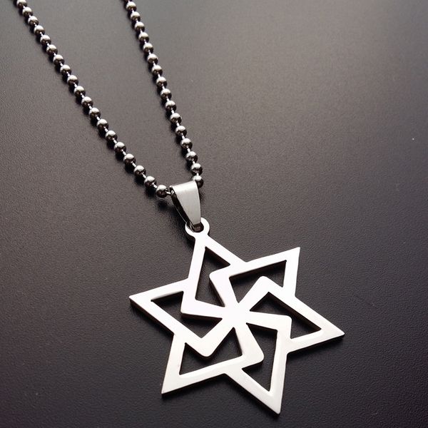 1pcs stainless steel magic six-pointed star pendant necklace hollow geometric hexagon necklace girl love hexagonal shape necklace jewelry, Silver
1pcs stainless steel magic six-pointed star pendant necklace hollow geometric hexagon necklace girl love hexagonal shape necklace jewelry, Silver