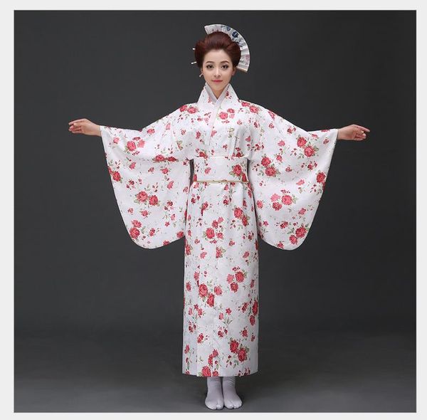white japanese women vintage original yukata traditional kimono with obi classic evening party dress jk047, Red
white japanese women vintage original yukata traditional kimono with obi classic evening party dress jk047, Red