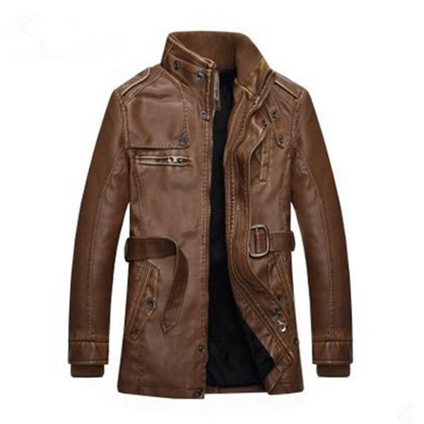 2017 new men winter leather jacket fashion brand quality fleece lined motorcycle bomber faux leather coats male outerwear, Black
2017 new men winter leather jacket fashion brand quality fleece lined motorcycle bomber faux leather coats male outerwear, Black