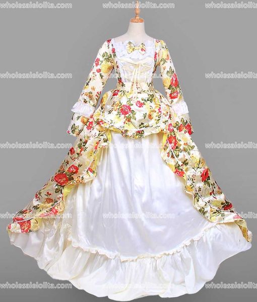 global hipping 18th centry rococo style marie antoinette stage light yellow print costumes, Black;red
global hipping 18th centry rococo style marie antoinette stage light yellow print costumes, Black;red