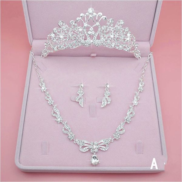 fashion luxury bridal jewelry rhinestone pearl necklace crown earrings wedding dresses wedding accessories three pieces fast shipping, White
fashion luxury bridal jewelry rhinestone pearl necklace crown earrings wedding dresses wedding accessories three pieces fast shipping, White