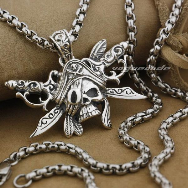 linsion pirate skull pendant 925 sterling silver swords hat mens biker pendant 9j021 stainless steel necklace 24 inches
linsion pirate skull pendant 925 sterling silver swords hat mens biker pendant 9j021 stainless steel necklace 24 inches
