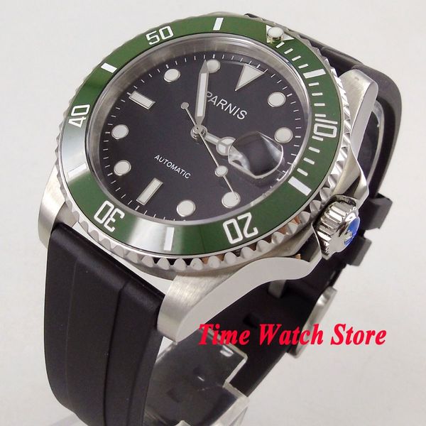 40mm watch black dial luminous sapphire glass green ceramic bezel 21 jewels miyota automatic movement men's watch 1056, Slivery;brown
40mm watch black dial luminous sapphire glass green ceramic bezel 21 jewels miyota automatic movement men's watch 1056, Slivery;brown